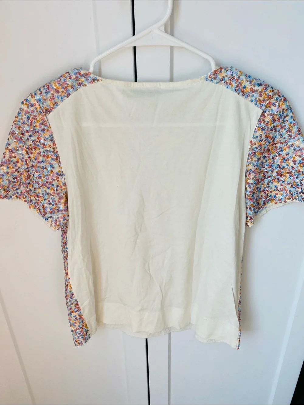J.Crew womens XS sequin shirt blouse multicolored